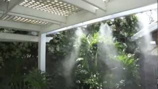 Patio Misting System Demo [upl. by Euqinwahs]