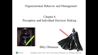 Organizational Behavior Robbins and Judge Chapter 06  Perception and Individual Decision Making [upl. by Ybbob]