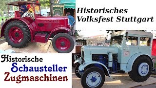 Lanz HANOMAG Deutz Schausteller Zugmaschinen Traktoren  Historisches Volksfest Stuttgart [upl. by Ashley]