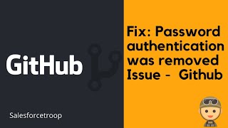 Fix  Github password authentication was removed issue  MacOSWindows [upl. by Nicky]