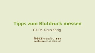 Blutdruck richtig messen [upl. by Essile]