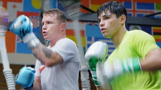 Training Camp Day 1 Sparring at Canelo Álvarezs Gym  Ryan Garcia Vlogs [upl. by Rehpotsyrk]