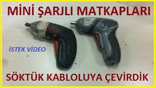 Mini Şarjlı Matkap Sökümü Ve Kablolu Mini El Matkabı Yapımı [upl. by Campos]