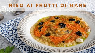 Risotto ai frutti di mare  Ricetta gourmet  Chef Stefano De Gregorio  Saporie [upl. by Limber]