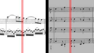 BWV 1043  Concerto for 2 Violins in D Minor Scrolling [upl. by Us]