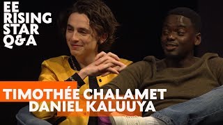 Timothée Chalamet amp Daniel Kaluuya  EE Rising Star QampA [upl. by Bow]