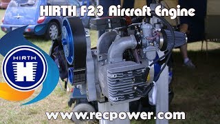 F23 HIrth F23 twin cylinder boxer style 50 HP 2 stroke Hirth aircraft engine [upl. by Jasper]