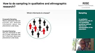 How to do sampling in qualitative and ethnographic research [upl. by Einahpehs]