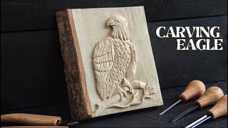 Carving a Wooden Eagle Easy Wood Carving Ideas [upl. by Assirac]