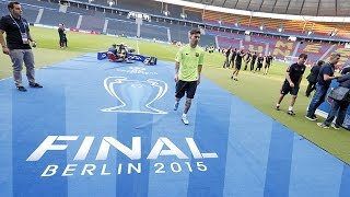 Champions League Final FC Barcelona training session in Berlin [upl. by Lorita]