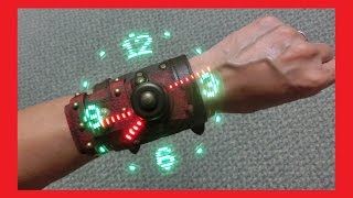 【DIY】空間表示腕時計を作ったった【スチームパンク】 Steampunk Watch [upl. by Harbot]