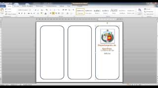 Creación de triptico en Word 2010 [upl. by Hodges]