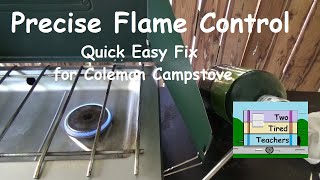 Coleman Camp Stove Fix  How to Adjust Flames [upl. by Eenattirb]