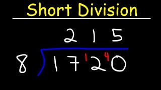 Short Division  A Fast Method [upl. by Gnoy]