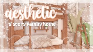 Bloxburg  2 Story  Aesthetic Family Home  house build [upl. by Nileek]