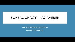 Management contributions by Max Weber [upl. by Sirraf]