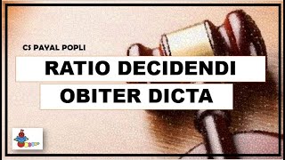 What is Ratio Decidendi  What is Obiter Dicta  Difference between Ratio Decidendi amp Obiter Dicta [upl. by Adelbert]