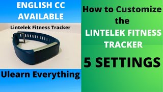 How to customize the Lintelek Fitness Tracker  5 settings Eng Sub [upl. by Hussar]