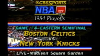 1984 NBA on CBS  Celtics vs Knicks  ECSF Game 4 Intro [upl. by Hagen]