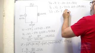 CORRIENTE ALTERNA Ejercicio 1 Circuito RLC serie [upl. by Nugent]