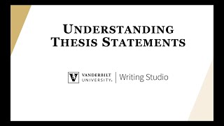 Understanding Thesis Statements [upl. by Helbonia]