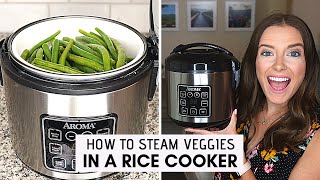 How to Steam Vegetables in the Aroma Rice Cooker and Vegetable Steamer [upl. by Ever]