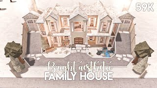 Bright Aesthetic Family House  Bloxburg Build [upl. by Salter]