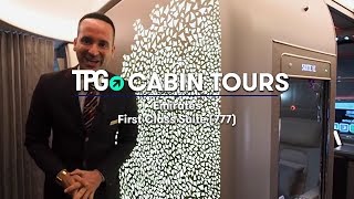 Cabin Tour Emirates 777 Brand New First Class Suite [upl. by Eidnil820]