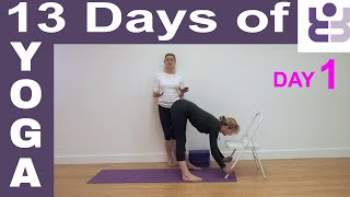 Day 1  13 Days of Yoga Iyengar Yoga for Beginners [upl. by Chelton]