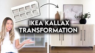 DIY IKEA HACK KALLAX TRANSFORMATION  FLUTED SIDEBOARD [upl. by Lirba]