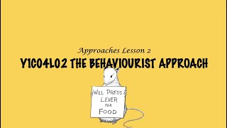 ALevel Psychology AQA Approaches  The Behaviourist Approach [upl. by Ocimad]