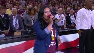 Cleveland Crowd Sings Game 3 National Anthem [upl. by Tony]