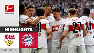 VfB Plays Poker for RunnerUp Spot  VfB StuttgartFC Bayern München 31 Highlights MD 32BL 2324 [upl. by Anelra]