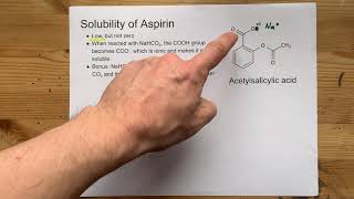 Solubility of Aspirin Explained [upl. by Aronle]