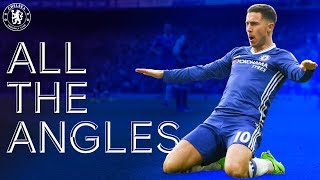 Eden Hazards Stunning Solo Goal v Arsenal 1617  All The Angles [upl. by Wesle]