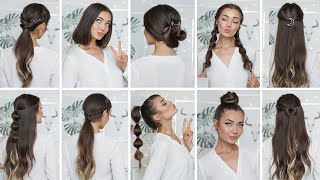 10 EASY HEATLESS BACK TO SCHOOL HAIRSTYLES [upl. by Htiekel647]