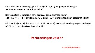 perbandingan vektor kelas 10 part 1 [upl. by Otrebide]