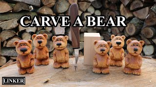 How to Carve a Bear Full Woodcarving Tutorial [upl. by Franchot604]