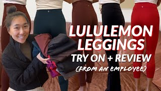 Lululemon Leggings Explained  from an employee Sizing Try On Review Collection [upl. by Oivalf]