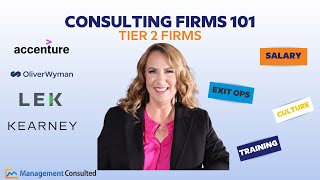 Consulting Firms 101 Tier 2 Firms Accenture Oliver Wyman LEK Kearney [upl. by Ydnak]