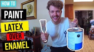 How To Properly Paint Latex over Enamel Jonny DIY [upl. by Oam240]