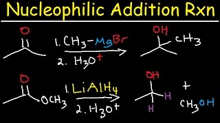 Nucleophilic Addition Reaction Mechanism Grignard Reagent NaBH4 LiAlH4 Imine Enamine Reduction [upl. by Rajiv624]