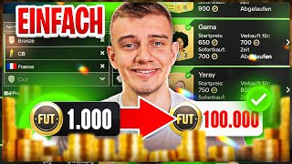 3 TRADING METHODEN um 100K COINS zu machen I EA FC 24 [upl. by Darcey]