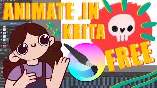 FREE 2D ANIMATION SOFTWARE  HOW TO ANIMATE IN KRITA [upl. by Aivital407]