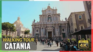 What to do and see in CATANIA Sicily Italy Walking tour in 4k UHD [upl. by Ahsiekin164]