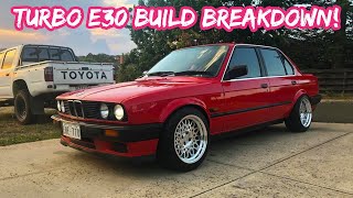 M40 TURBO 318i E30 BUILD BREAKDOWN [upl. by Saum]