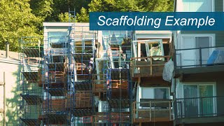 Using Scaffolding Correctly  Apartment Construction Demonstration [upl. by Yekciv672]