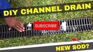 DIY DRAINAGE SYSTEM l How to Install  Waterform System  New Sod  Better Landscape Drainage [upl. by Bastian]