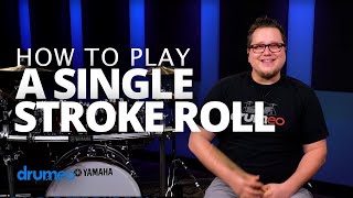 Single Stroke Roll  Drum Rudiment Lesson Drumeo [upl. by Iliak]