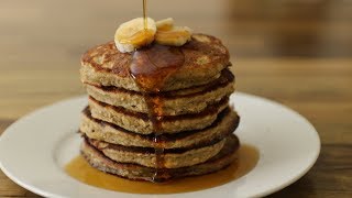 Healthy Banana Oatmeal Pancakes [upl. by Nesral259]